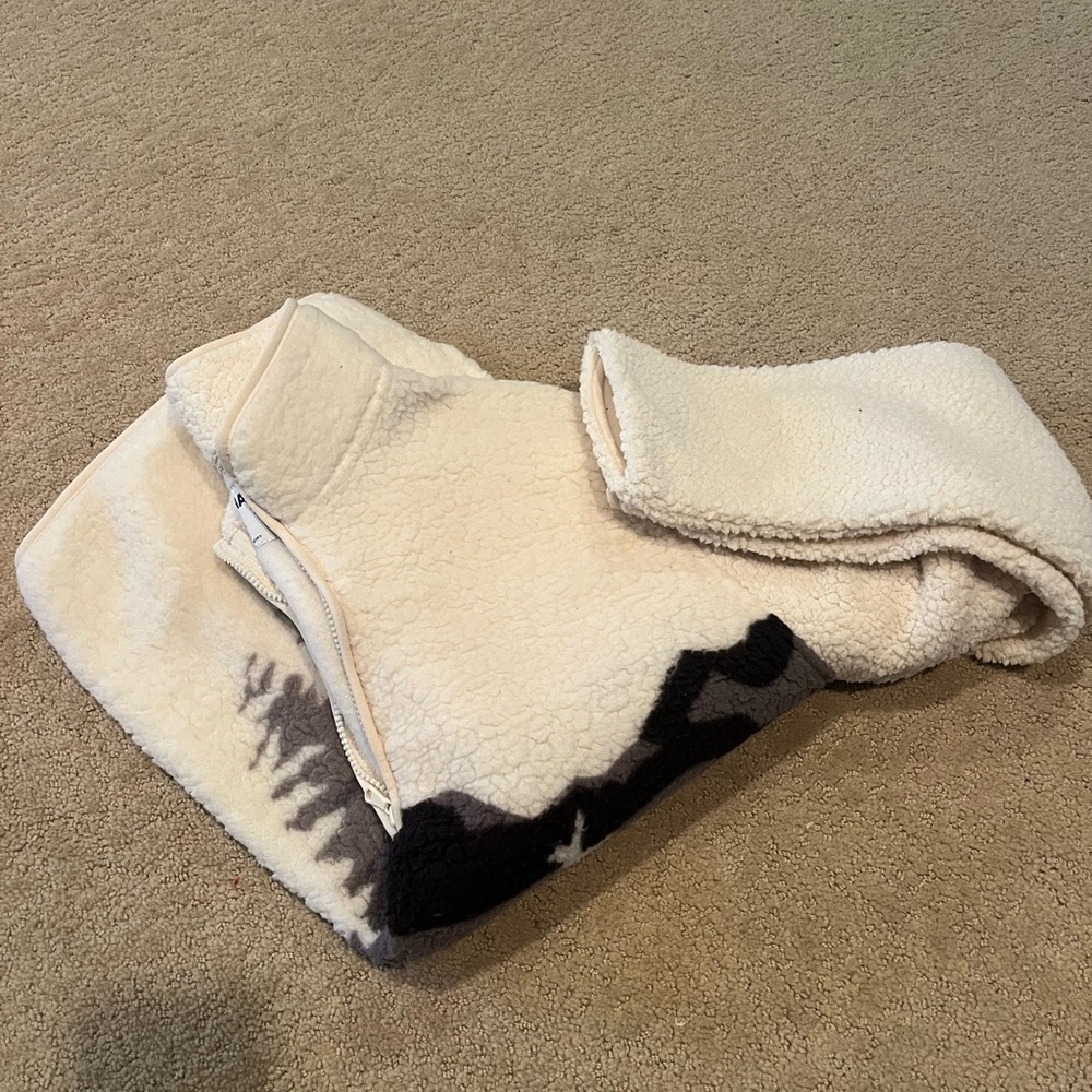 Cozy Cream and Black Sherpa Pullover